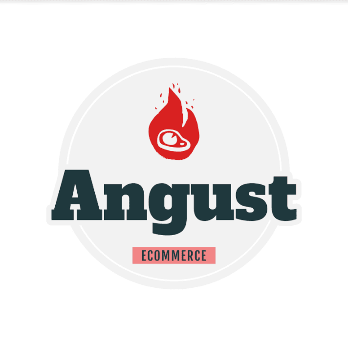 Screenshot of the Angust Steak online store.